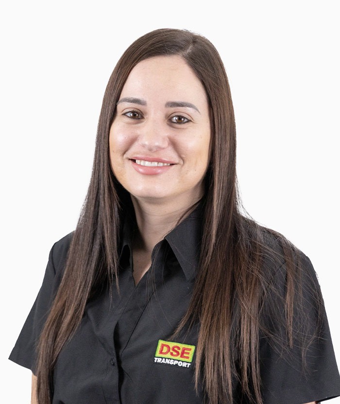 Rebecca Tumminia, Administration Officer at DSE Transport, known for her energy and customer service skills.